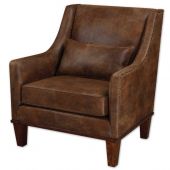 Uttermost Clay Leather Armchair