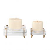 Uttermost Claire Crystal Block Candleholders  2個組