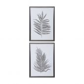 Uttermost Silver Ferns Framed Prints  2個組