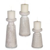 Uttermost Kyan Ceramic Candleholders  3個組